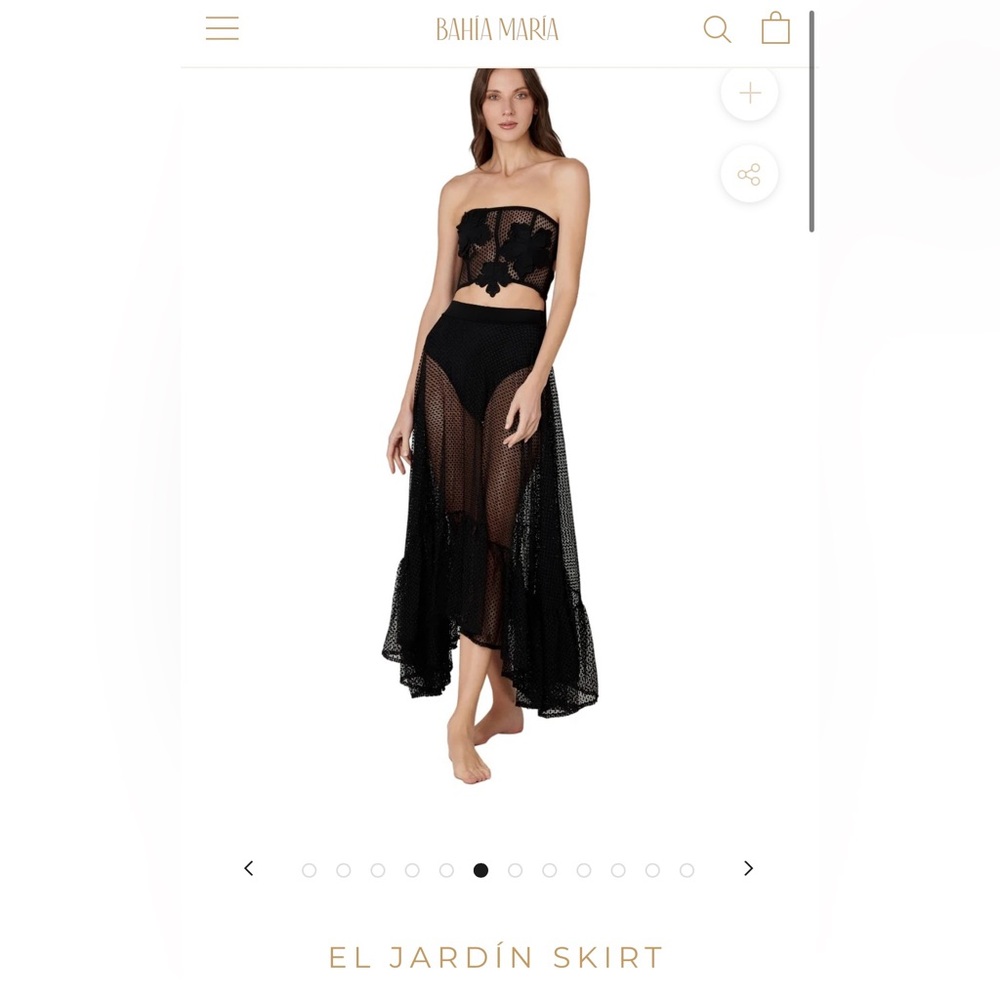 Bahía María El Jardín Maxi Skirt - Black